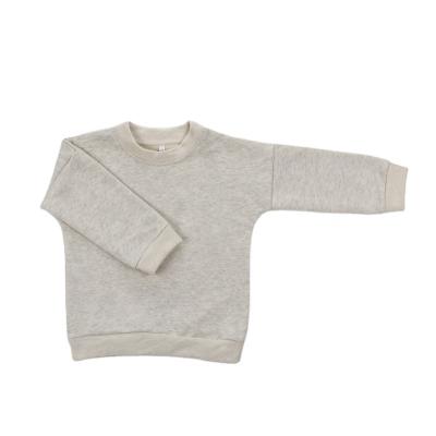 China Anti-pilling Wholesale Warm Gray High Quality Organic Winter Long Sleeve Baby T-Shirt for sale