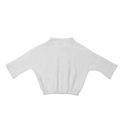 China Baby Infants Cotton Shirt Kids Cotton Breathable High Quality Plain Organic Ribbed Shirt Oversized Elastic Bottom Shirt for sale