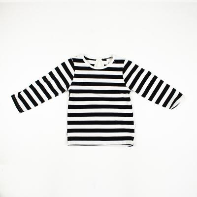 China White And Black French Terry Towel Baby Anti-pilling Tops Wholesale High Quality Baby Tops for sale