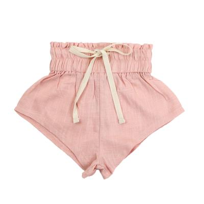 China Mini Kids Shorts Fashion Drawstring Boutique Anti-pilling Unisex Canvas Shorts Children Summer Baby Blue Wholesale Shorts for sale