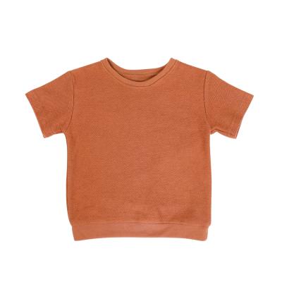 China Viable Direct Factory Customized Solid Color High Quality Breathable French Terry Cloth T-shirt Boys for sale