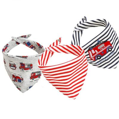 China Casual Organic Cotton Baby Bibs Printed Triangle Bandana Kids Bibs for sale