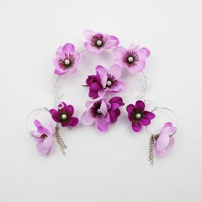 China Modern Design Flower Headband Garland Floral Wreath Hair Accessories Korea Popular Hair for sale