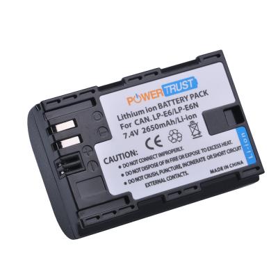 China Camera LP-E6 7.4V 2650mAh for Canon EOS 5DS 5D mark III 6D 7D 60D 60Da 80D DSLR EOS 5DSR for sale