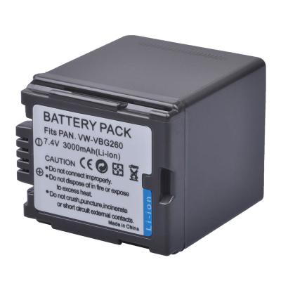 China VW-VBG260 3000mAh Camera Battery For Panasonic AG-AC7 AG-AF100 HDC-HS250 HS300 HS700 SD600 SD700 SDT750 for sale