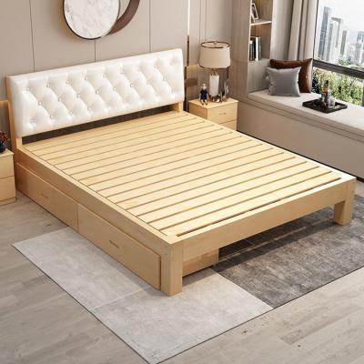 China Luxury Modern Leather King Queen Size Folding Double Beds Storage Luxury Bedroom Furniture for sale