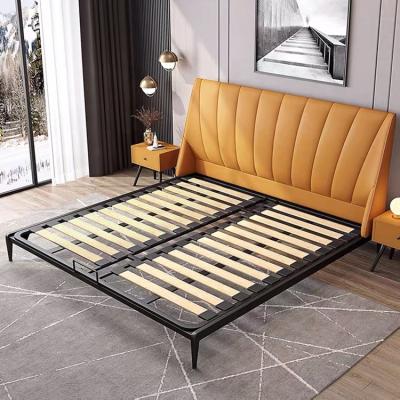 China (Size)Wholesale Adjustable Modern Hotel Bedroom Furniture Set Double King Queen Size Wooden Leather Beds With Headboard for sale