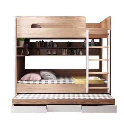 China Cute Hot Sales Furniture Wooden Bedroom Bed Kids Bed With Drawers Multifunctional Bunk Beds for sale