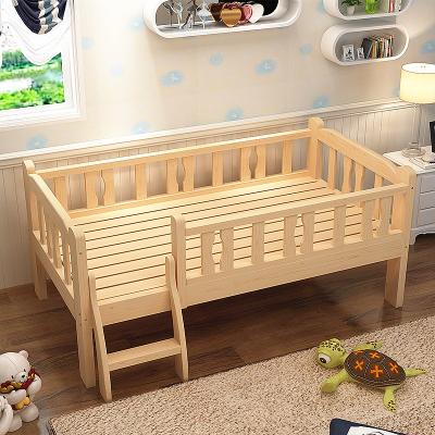 China Simple Anti-water Kids Bed Solid Wood With Ladder Crib Baby Furniture for sale