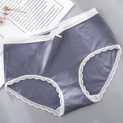 China Comfortable ice milk fat women underwear antibacterial antibacterial hippie panties plus size panties for sale