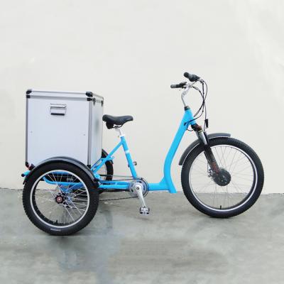 China Aluminum alloy new arrival 36V 250w electric tricycle cargo bike, 3 wheel cargo ebike for sale