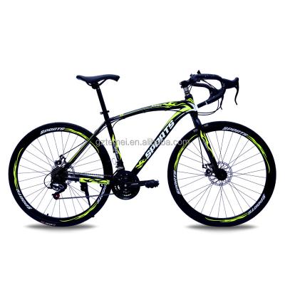 China Ride Road Bikes 21 Speed ​​Road Bike 26 Inch Double Disc High Carbon Steel Road Bike Road Bike for sale