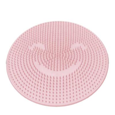 China EXFOLIATE New Round Silicone Bath Massager Pad Brush For Lazy Clean Dead Skin Clean Dead Artifact Shower Back Pad Anti-Cellulite for sale