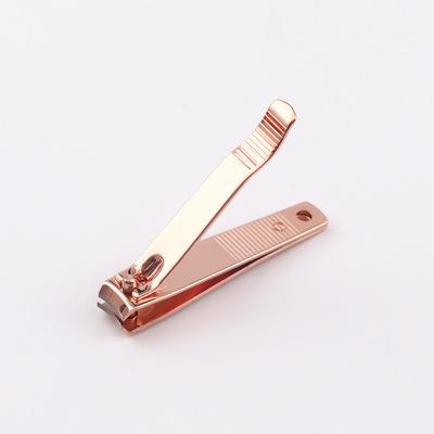 China Wholesale Custom Made Rose Gold Sharp Carbon Steel Trimmer Nail Clipper Fashion Nail Clipper Manicure Nail Tools Adults for sale