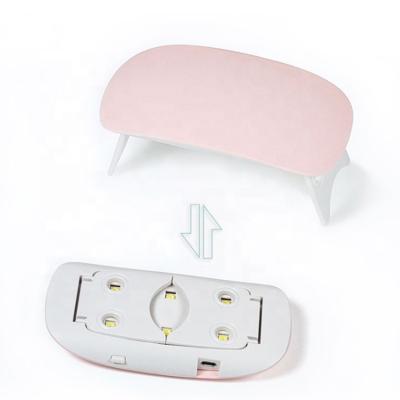 China ABS YDM 6W Nail Dryer Machine 6 LED Lamp Plastic Portable Micro USB USB Wire UV Nail Gel Polish Dryer Nail Art Tools Home Use for sale