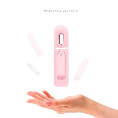 China Handheld Nano Water Device Moisturizer Factory Manufacture 30ML White Pink Nano Spray Mist Sprayer for sale