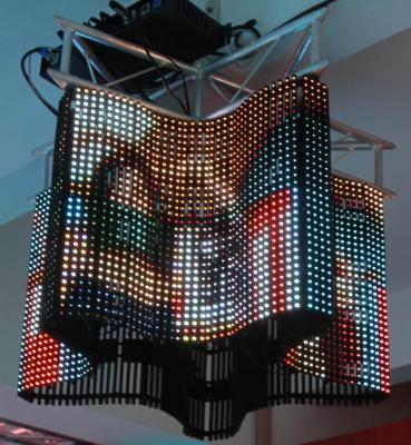 China Party Pixel Led Display , Soft / Fixed / Flexible Led Curtain P20 Indoor Display Screen for sale