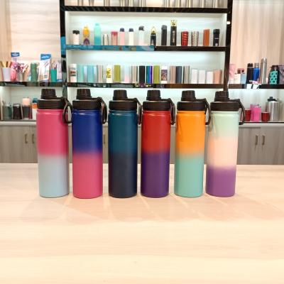 China Free Sample 22oz Sustainable Double Wall Insulated Vacuum Stainless Steel Wide Mouth Thermos Water Bottle Flask for sale