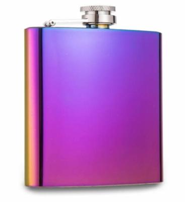 China Perfect for 6OZ Coffee MIRAGE STAINLESS STEEL HIP FLASK IRIDESCENT METALLIC 5oz Wine Flask Bottle for sale