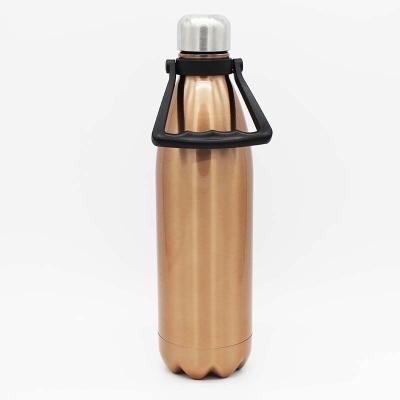 China Hot Selling Tumbler Customized Logo Viable Cola Bottle Stainless Steel Straight Bottle Tumbler Mug With Handle Lid for sale