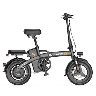 Chine Bicycle électrique pliable de 14 pouces en alliage d'aluminium pour adultes alimenté par une batterie au lithium de 48V 250W à vendre