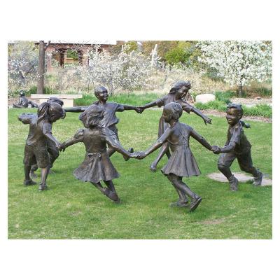 China China Customized Garden Park Famous Life Size Metal Girl Statue Child Copper Brass Bronze Brave Sculpture for sale