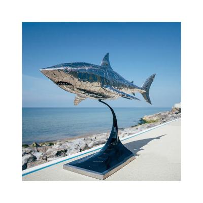 China China Large Metal Garden Stainless Steel Metal Fish Sculpture Garden and Outdoor Metal Fish Decoration Stainless Steel Plate S for sale