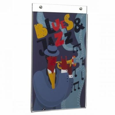 China Factory Retail Supply Surroundings Custom Wall Mounted Top Loading Economical Acrylic Sign Holder for sale