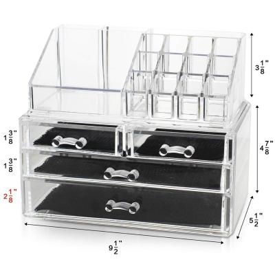 China Factory Sustainable Supplies Acrylic Makeup Organizer for sale