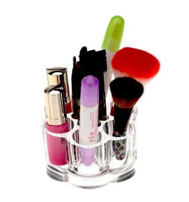 China Eco-friendly Acrylic Clear Makeup Cosmetic Brush Up Lipstick Holder Display Organizer Box Case for sale