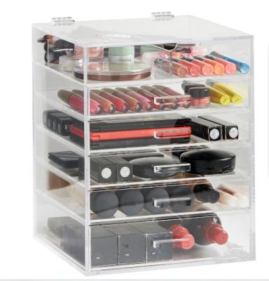 China Custom Viable Clear Acrylic Cosmetic Organizer Makeup Drawer for sale