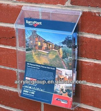 China Acrylic Manufacturer Provides Acrylic Outdoor Brochure Holders for sale