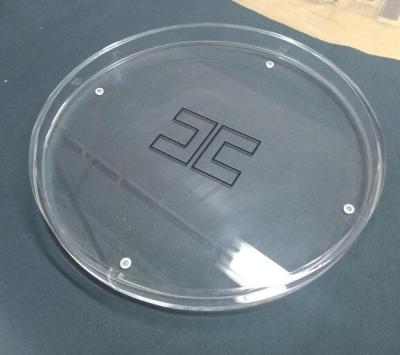 China Eco-friendly Customize Ready Clear Acrylic Round Acrylic Tray for sale