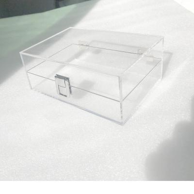 China Storage box.display box customized handmade pretty clear acrylic box storage box with hinged lid for sale