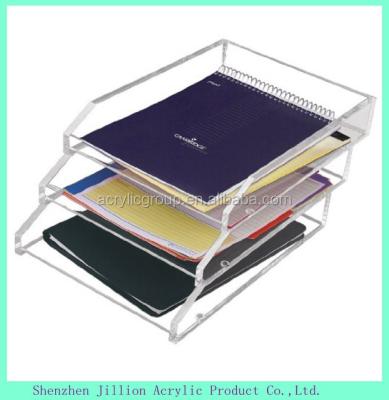 China Eco - Friendly Clear Acrylic Table Top Office Desk File Tray for sale