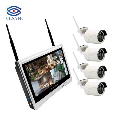 China Waterproof/VESAFE 1080 Wireless CCTV 4CH P NVR Kits Wireless CCTV 12