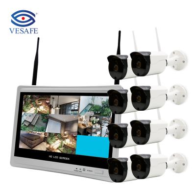 China NIGHT VISION VESAFE 1080P Kit CCTV 8 CH NVR Wireless Home Outdoor System 12 Inch LCD Monitor Wifi Security Camera Wireless en venta