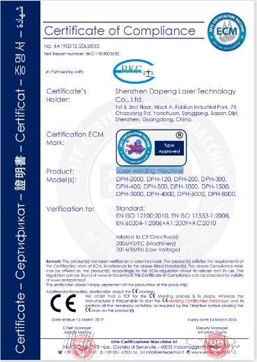 CE - Shenzhen Dapeng Laser Technology Co., Ltd.