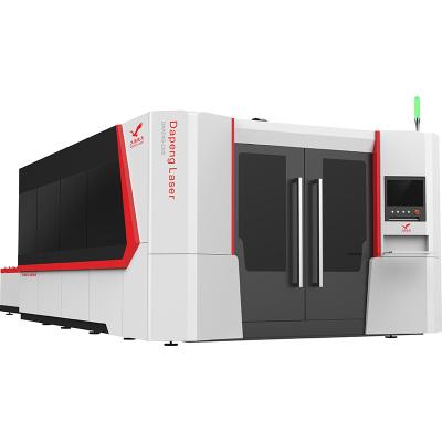 China 1000w 2000w 3000w 6000w Automatic Fiber Laser Cutting Machine Large Enclosed Loading Type Automated Switching Fiber Laser Cutting Machine For Metal Sheet for sale