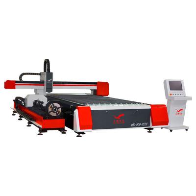 China Depeng Automated Auto Exchange Tube Pipe Loading Plate Integrated Stainless Steel Aluminum CNC Fiber Laser Cutting Machine for sale