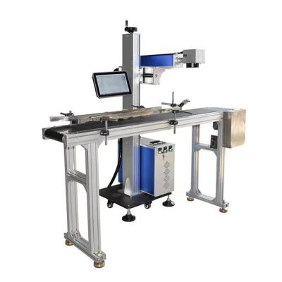 China Automatic Deep Marking Marking Line Flying Fiber Laser Marking Machine For Pipe PVC Sheet Bearings Auto Parts Electronics for sale