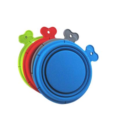 China New Viable Wholesale Stocked Travel Dog Collapsible Collapsible Silicone Pet Bowl Feeding Bowl for sale