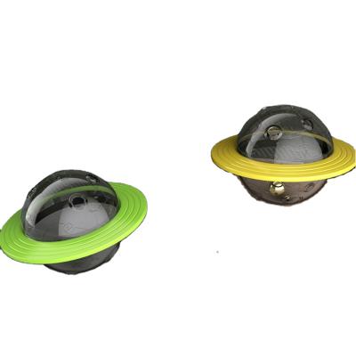 China Viable Amazon Food Toys UFO Dog Shape Dog Shape Popular Toy Pet Plastic Leaking Treat Feeder Training Toy for sale