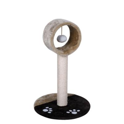 China Funny Sisal Cat Scratching Pole Tree With Plastic Ball Toys for sale