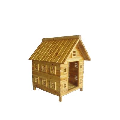 China New Design Sustainable Pet House Dog Kennel Wooden Fir Wooden Kennel for sale