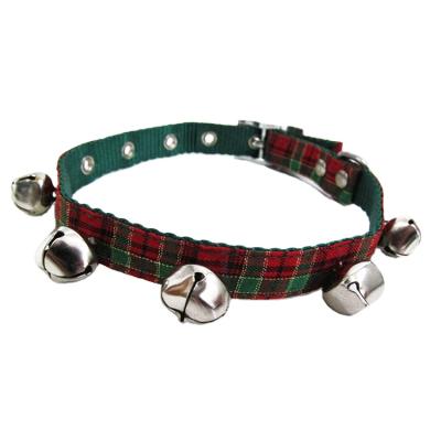 China Christmas Sustainable Pet Luxury Dog Collar with Dog Leash and Pet Bell for sale