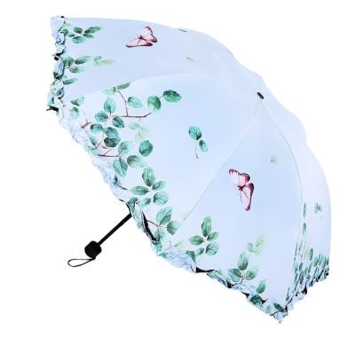 China 2020 Hot Selling High Quality Cloth Umbrella Forest Floral Wind Umbrella Waterproof Embroidered Umbrella And UV Protection Umbrella for sale