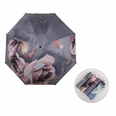 China 2021 Professional Umbrella Suppliers Modern Chinese Style Classic Flower Pattern Cheap Outdoor Umbrella for sale