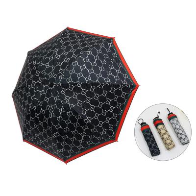 China 2021 CLASSIQUE Direct Selling Fashion Full Fold Printing Umbrella 21.65 Inch Outdoor Folding Travel Umbrella for sale