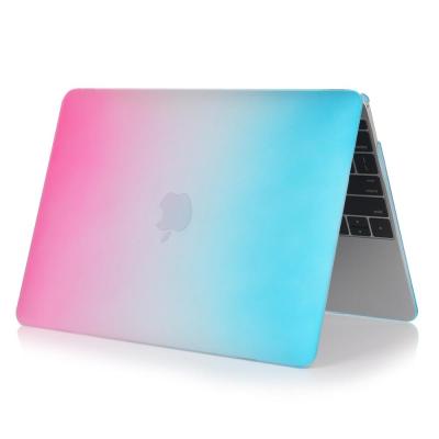 China 2020 Hot Selling High Quality Factory Price Frosted Colorful Rainbow Cover Device Hard Shell Case For MacBook Air for sale